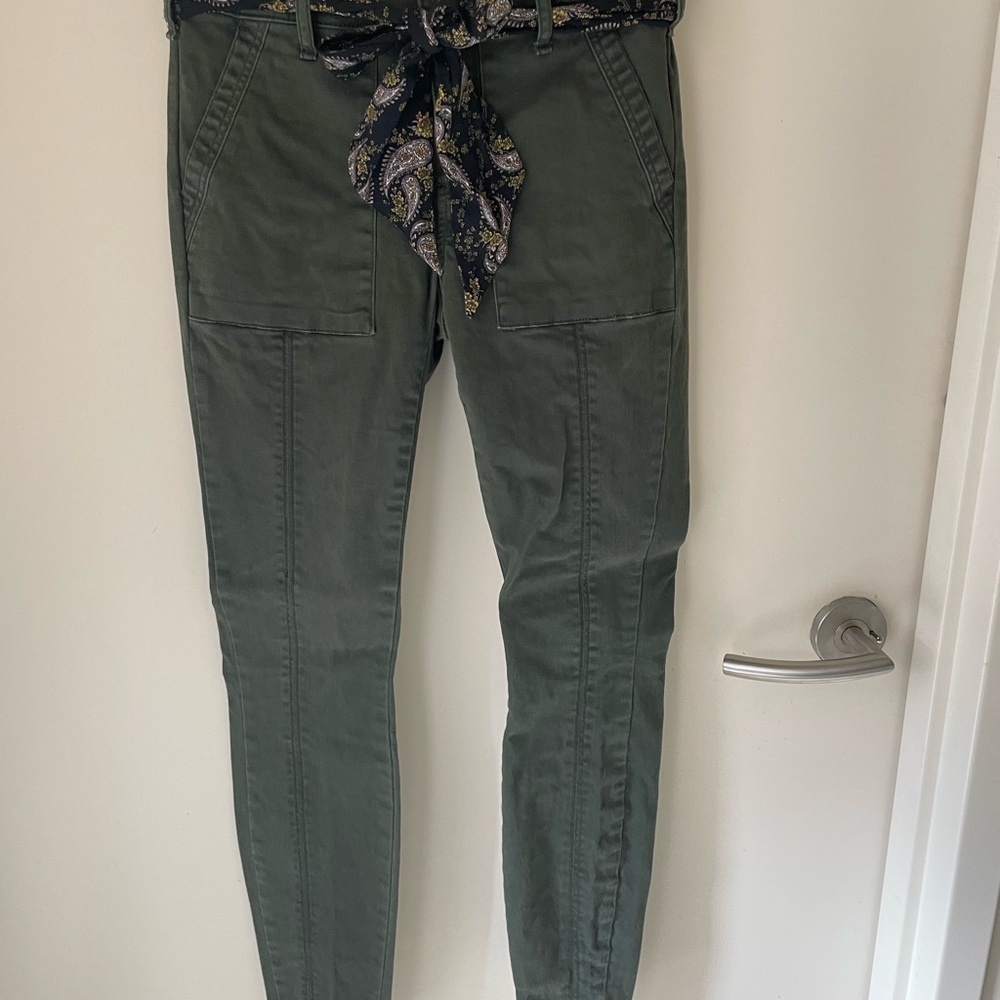 Anthropologie Green Cargo Pants